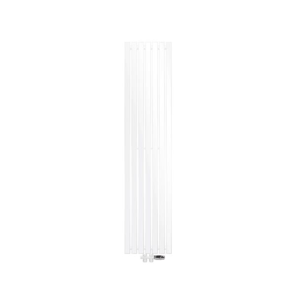 ECD Germany Paneelheizkörper Stella 370 x 1600 mm Weiß mit Thermostat Durchgang