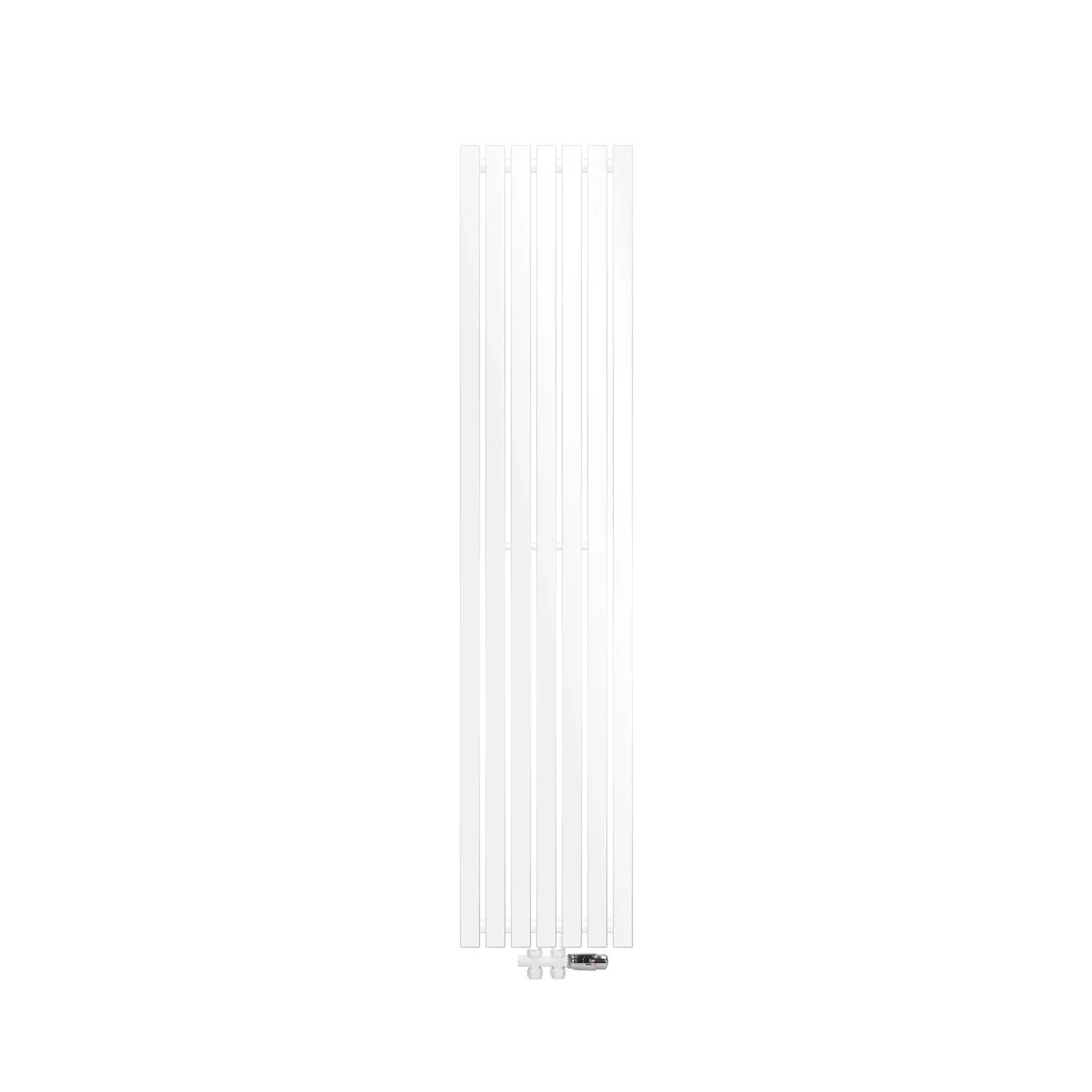LuxeBath Design Paneelheizkörper Stella 370x1800 mm Weiß mit Thermostat Boden