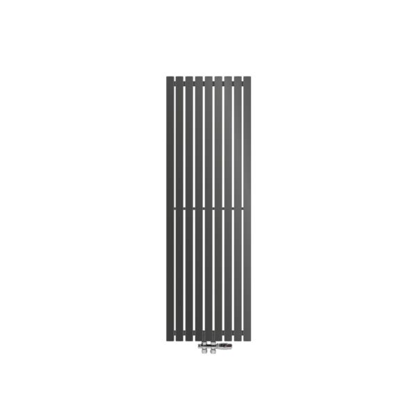 ECD Germany Paneelheizkörper Stella 480 x 1400 mm Anthrazit Thermostat Durchgang