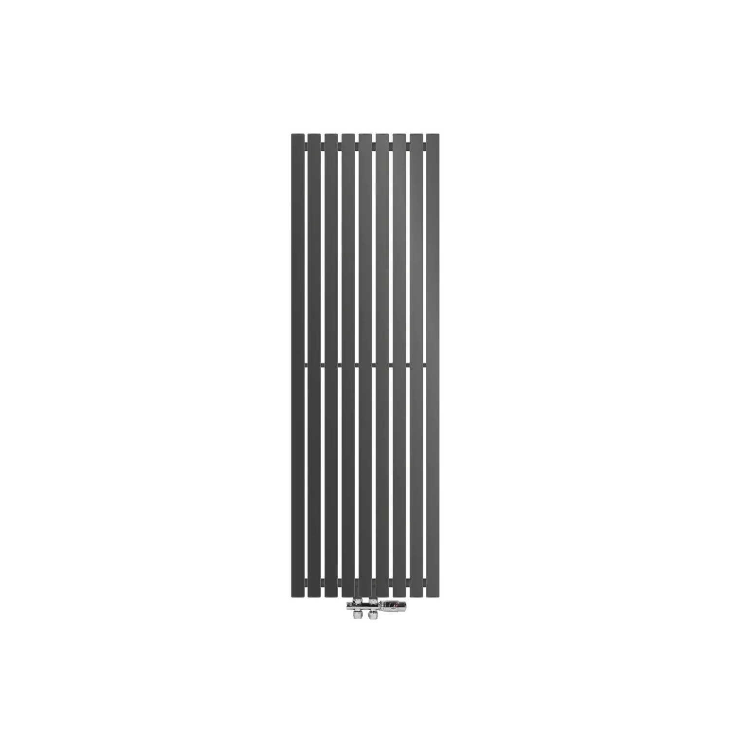 ECD Germany Paneelheizkörper Stella 480 x 1400 mm Anthrazit Thermostat Durchgang