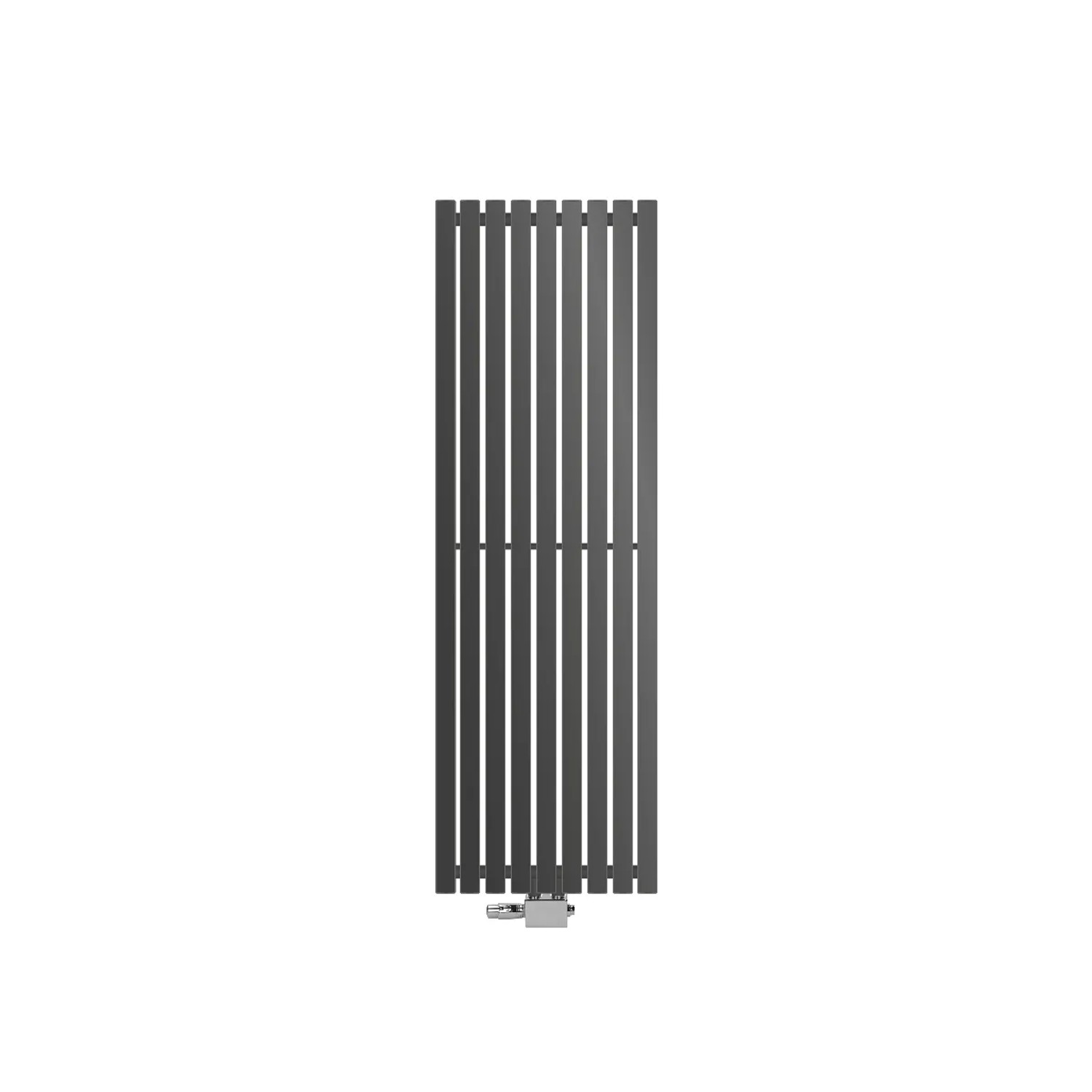 ECD Germany Paneelheizkörper Stella 48x140 cm Anthrazit Thermostat Universal Eck