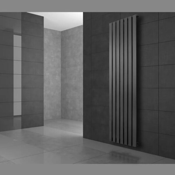 LuxeBath Stella Design Paneelheizkörper 480x1800mm Anthrazit Thermostat Boden LuxeBath Stella Design Paneelheizkörper 480x1800mm Anthrazit Thermostat Boden