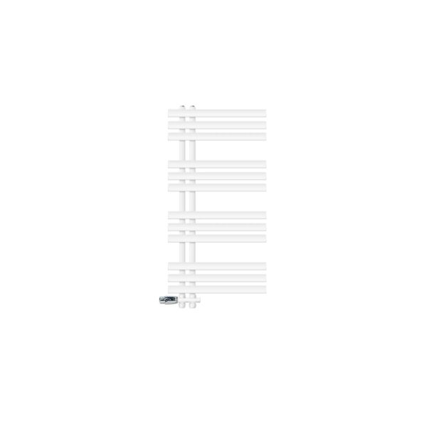 ECD Germany Badheizkörper Iron EM 500x1000mm Weiß mit Thermostat Durchgang Boden