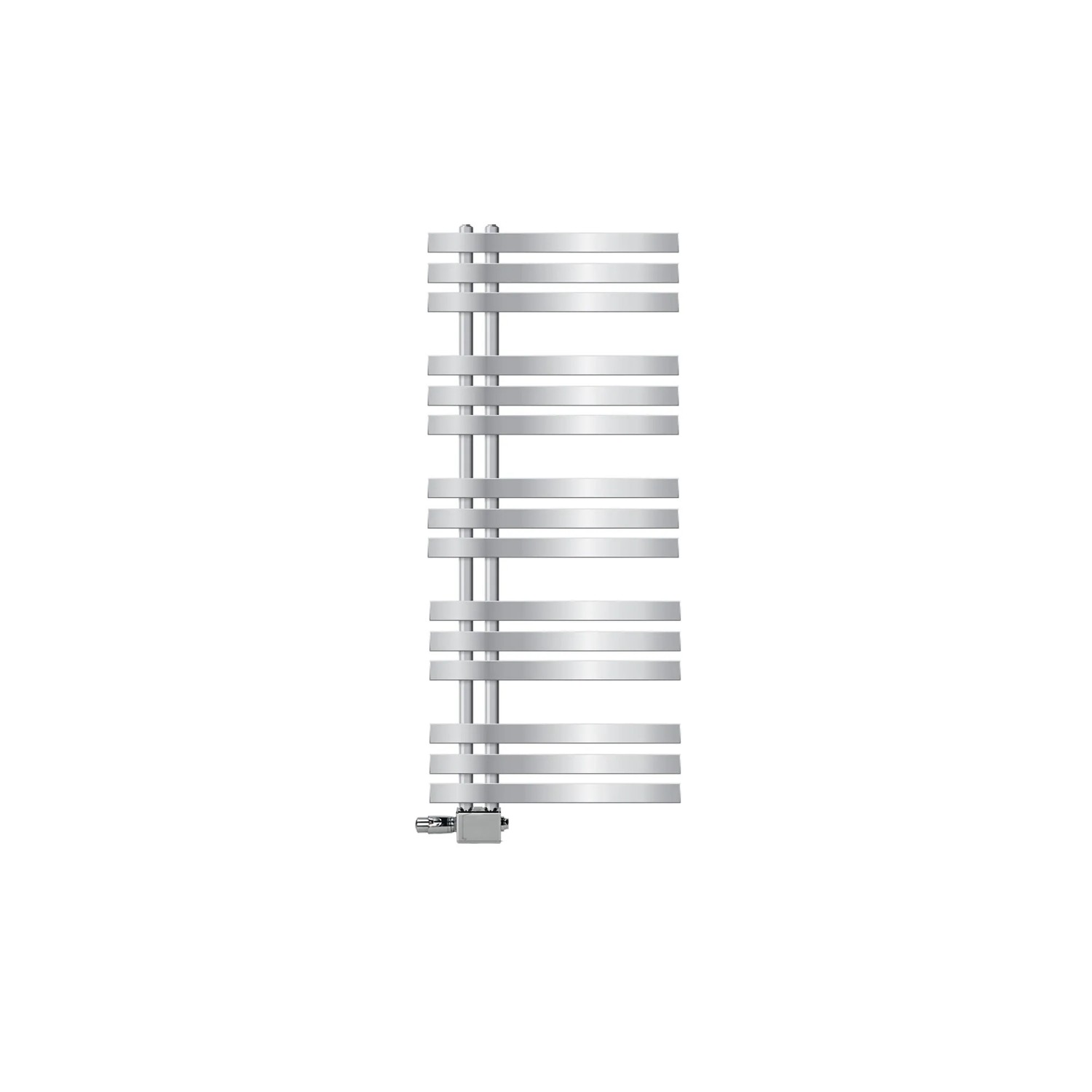 LuxeBath Badheizkörper Iron EM 500x1200 mm Chrom Thermostat Universal Eck