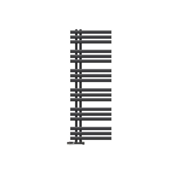 LuxeBath Badheizkörper Iron EM 500x1400 mm Anthrazit mit Thermostat Eck Wand LuxeBath Badheizkörper Iron EM 500x1400 mm Anthrazit mit Thermostat Eck Wand