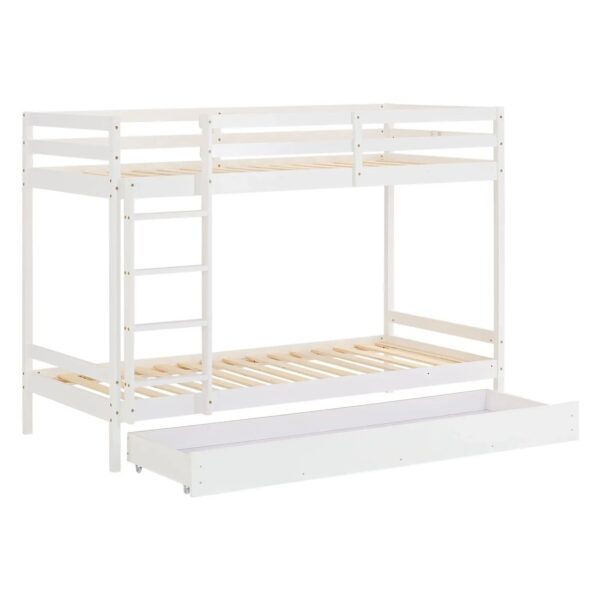 Homestyle4u Etagenbett in Weiß mit Bettkasten 90x200 cm 1432 Homestyle4u Etagenbett in Weiß mit Bettkasten 90x200 cm 1432