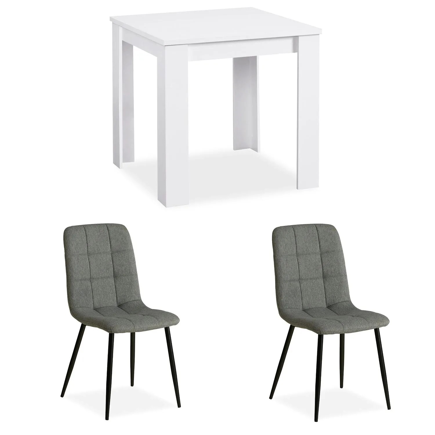 Homestyle4u Essgruppe mit 2 Polsterstühlen 2371
