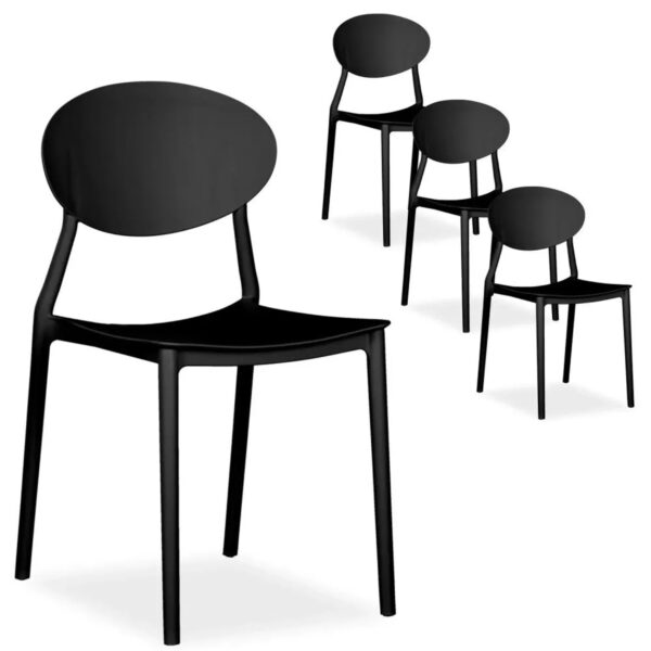Homestyle4u Gartenstuhl 4er Set in Schwarz 2448 Homestyle4u Gartenstuhl 4er Set in Schwarz 2448
