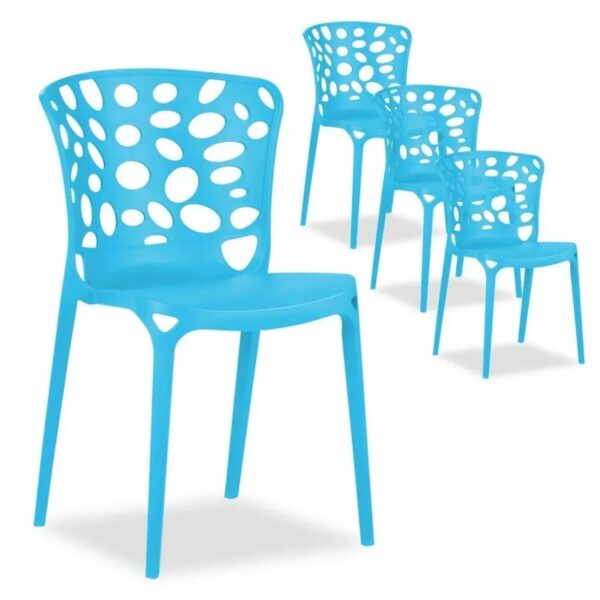 Homestyle4u Gartenstuhl 4er Set in Blau 2457 Homestyle4u Gartenstuhl 4er Set in Blau 2457