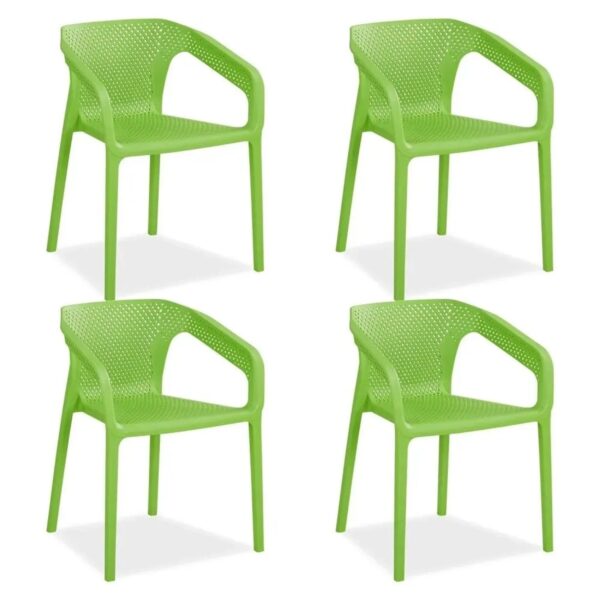 Homestyle4u Gartenstuhl 6er Set in Weiß 2696 Homestyle4u Gartenstuhl 6er Set in Weiß 2696