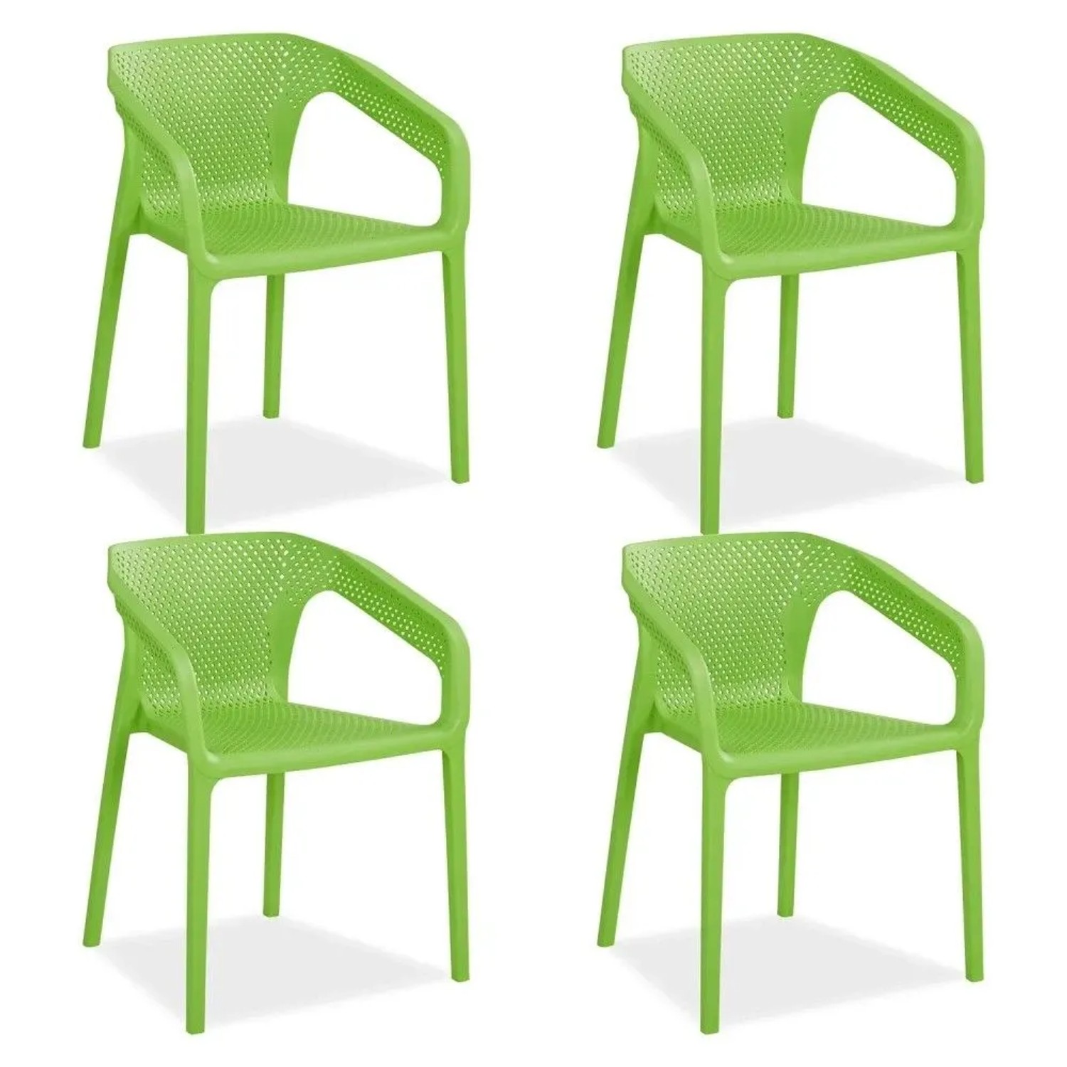 Homestyle4u Gartenstuhl 6er Set in Weiß 2696
