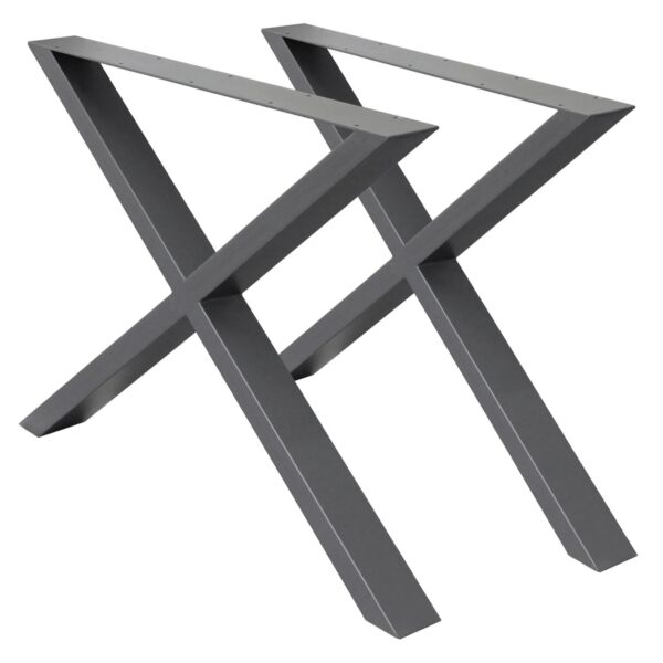 ECD Germany 2x Tischbeine X-Design X-Form 60 x 72 cm Anthrazit Industriedesign ECD Germany 2x Tischbeine X-Design X-Form 60 x 72 cm Anthrazit Industriedesign