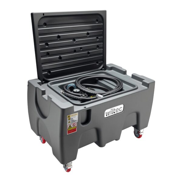 Wiltec 150L Mobile Tankanlage Pumpe Kraftstoffbehälter Diesel Benzin Kanister