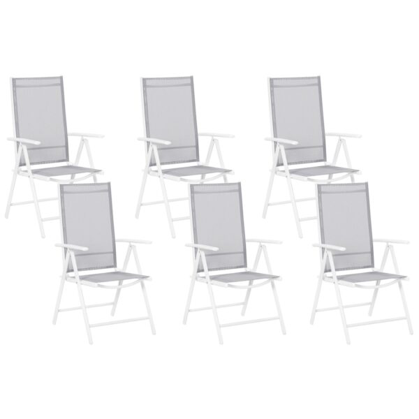Beliani Gartenstuhl Grau Weiss 65x54x103