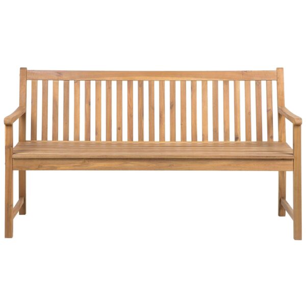 Beliani Gartenbank VIVARA Heller Holzfarbton 61x160x88