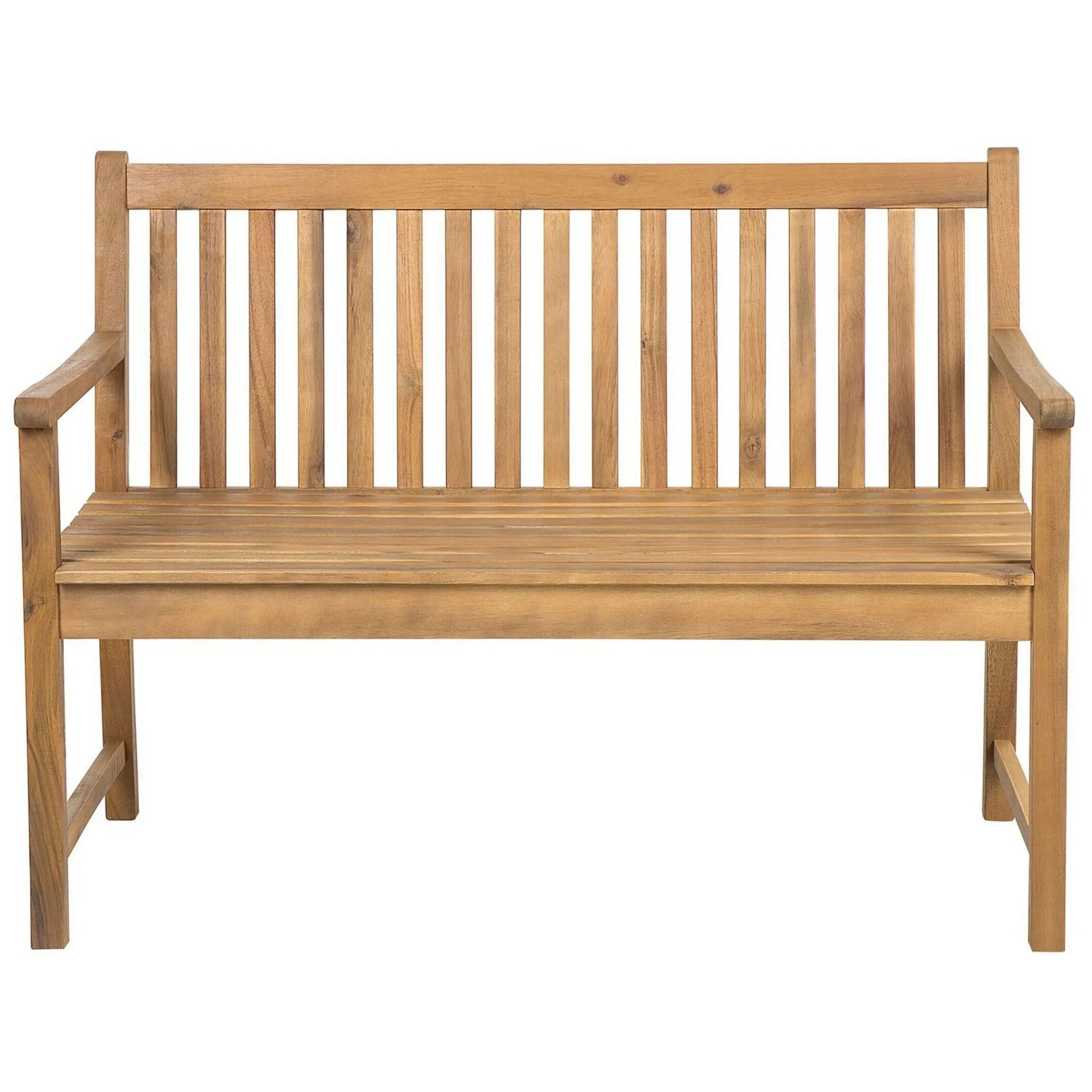 Beliani Gartenbank VIVARA Heller Holzfarbton 61x120x88