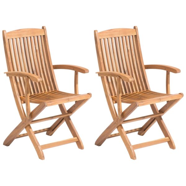 Beliani Gartenstuhl Heller Holzfarbton 48x42x93 Beliani Gartenstuhl Heller Holzfarbton 48x42x93