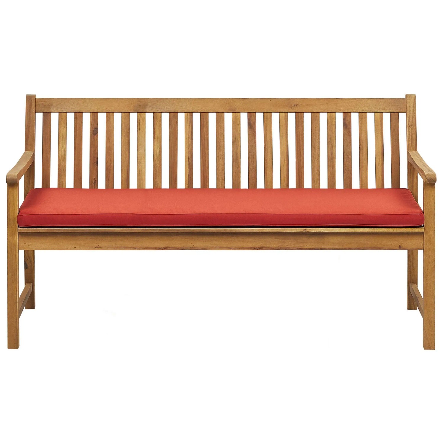 Beliani Gartenbank VIVARA Dunkelrot 61x160x88