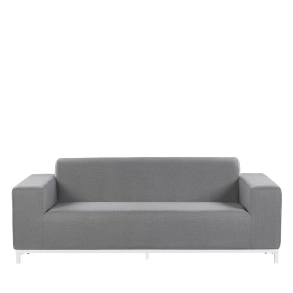 Beliani Gartensofa Grau Weiss 84x182x66 Beliani Gartensofa Grau Weiss 84x182x66