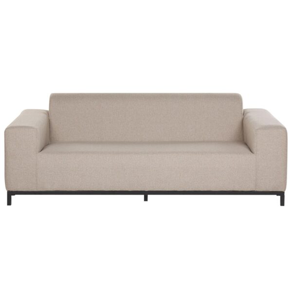 Beliani Gartensofa Beige Schwarz 84x186x68 Beliani Gartensofa Beige Schwarz 84x186x68
