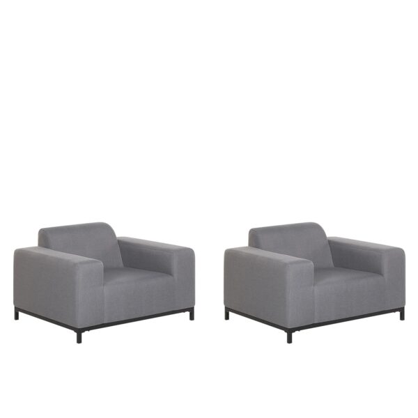 Beliani Sessel Grau Schwarz 84x105x68