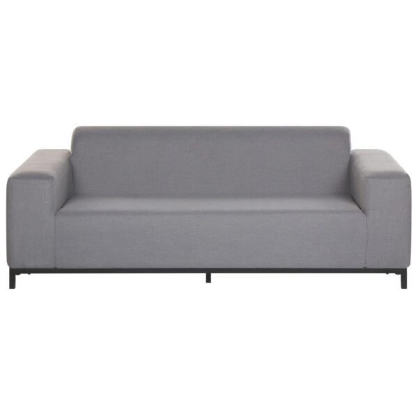 Beliani Gartensofa Grau Schwarz 84x186x68 Beliani Gartensofa Grau Schwarz 84x186x68