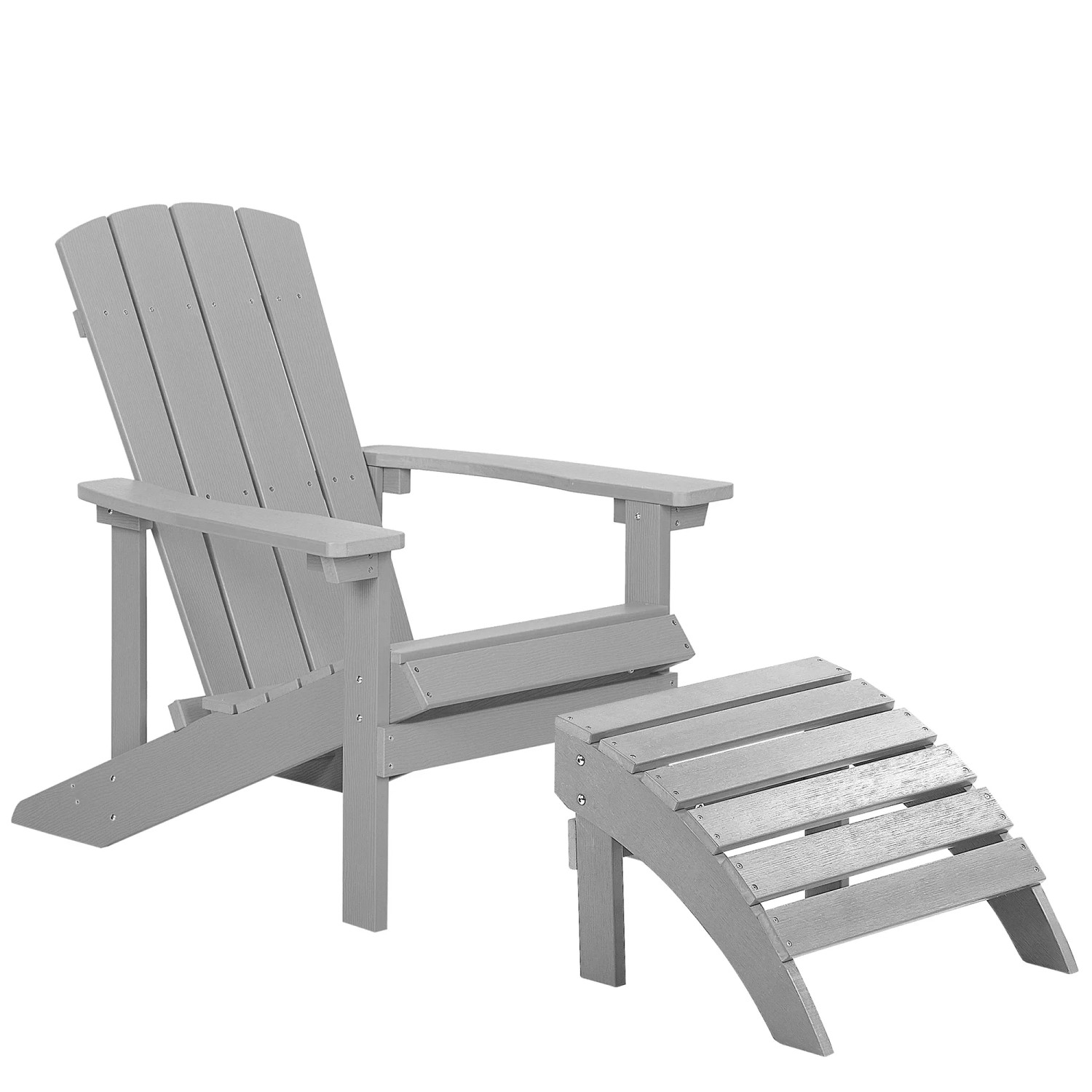 Beliani Gartenstuhl Grau 88 x75 x88