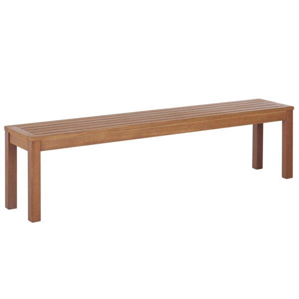 Beliani Gartenbank Heller Holzfarbton 35x170x45