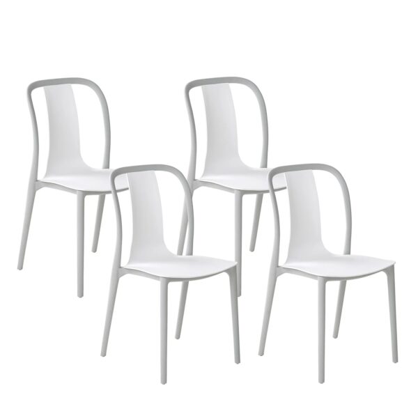 Beliani Esszimmerstuhl Grau Weiss 49x42x89