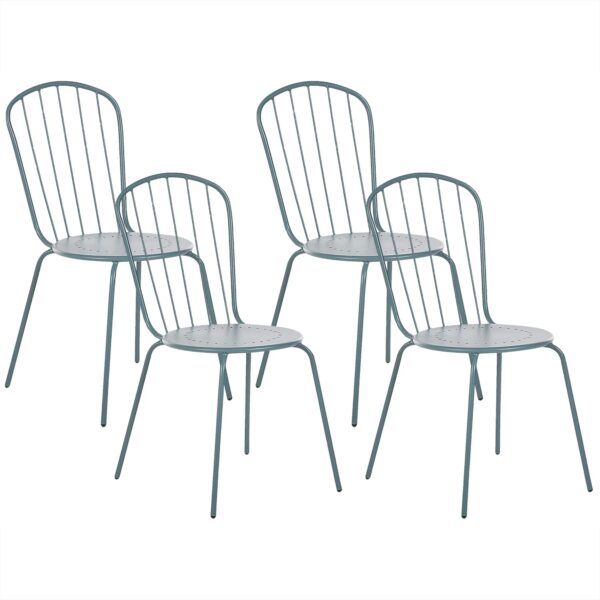 Beliani Gartenstuhl Blau 47x42x89 Beliani Gartenstuhl Blau 47x42x89