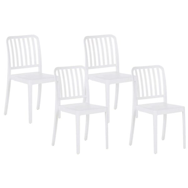 Beliani Gartenstuhl Weiss 47x42x82 Beliani Gartenstuhl Weiss 47x42x82