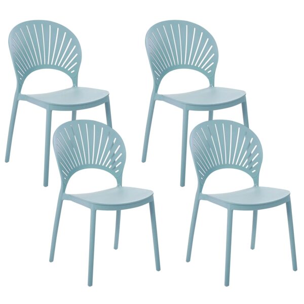 Beliani Esszimmerstuhl Blau 51x46x83