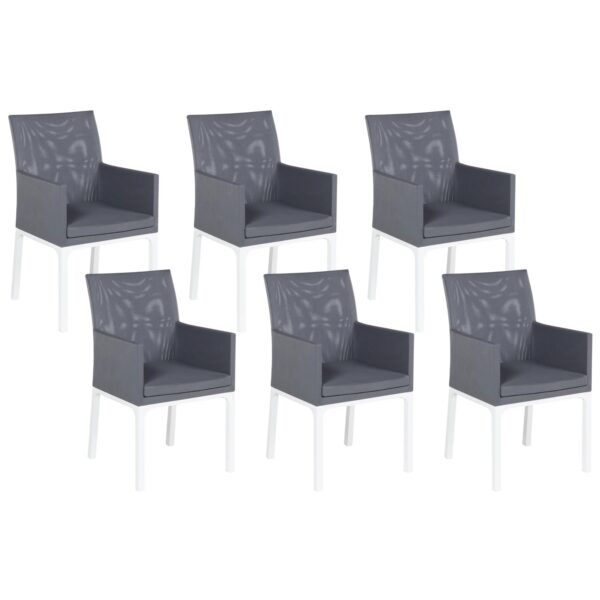 Beliani Gartenstuhl Grau Weiss 62x52x91 Beliani Gartenstuhl Grau Weiss 62x52x91