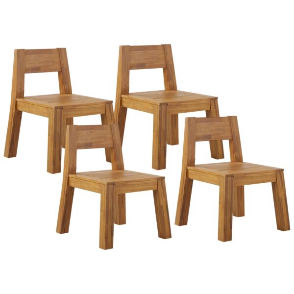 Beliani Gartenstuhl Heller Holzfarbton 61x59x81 Beliani Gartenstuhl Heller Holzfarbton 61x59x81