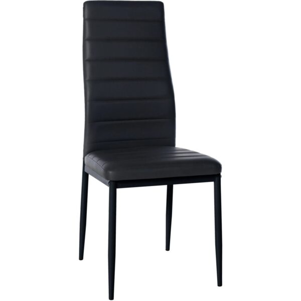 CLP Esszimmerstuhl Mayfair schwarz/Kunstleder