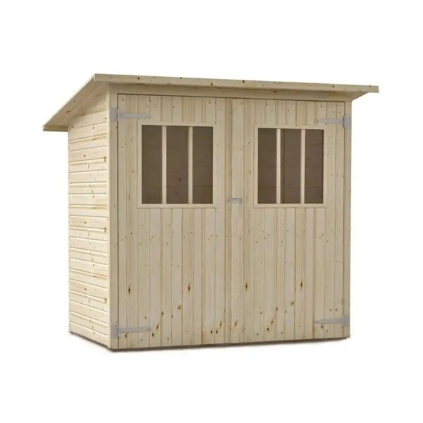 Alpholz Gartenhaus Zimowit Pultdach Unbehandelt 223 cm x 149 cm