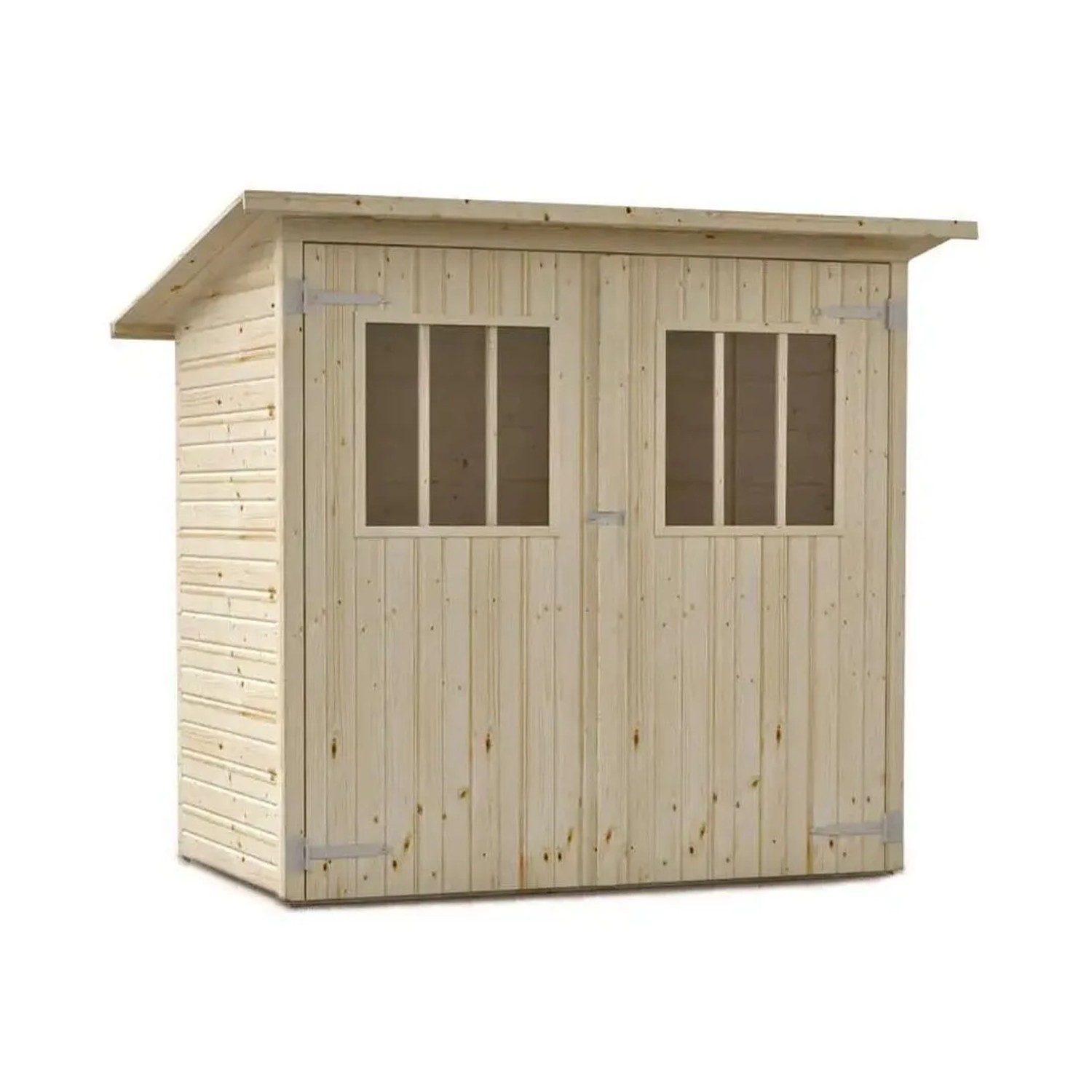 Alpholz Gartenhaus Zimowit Pultdach Unbehandelt 223 cm x 149 cm