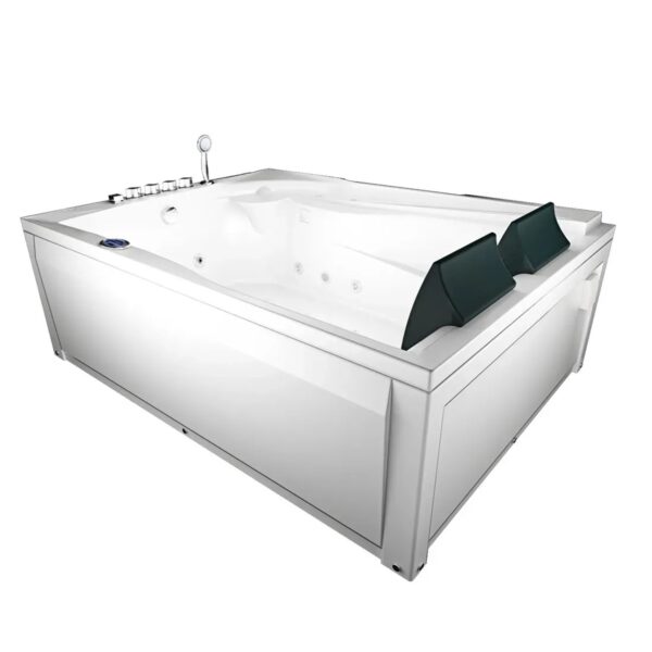 AquaVapore Whirlpool Pool Badewanne Wanne W12H-A 135x180cm Farblicht, Ring-Zirk