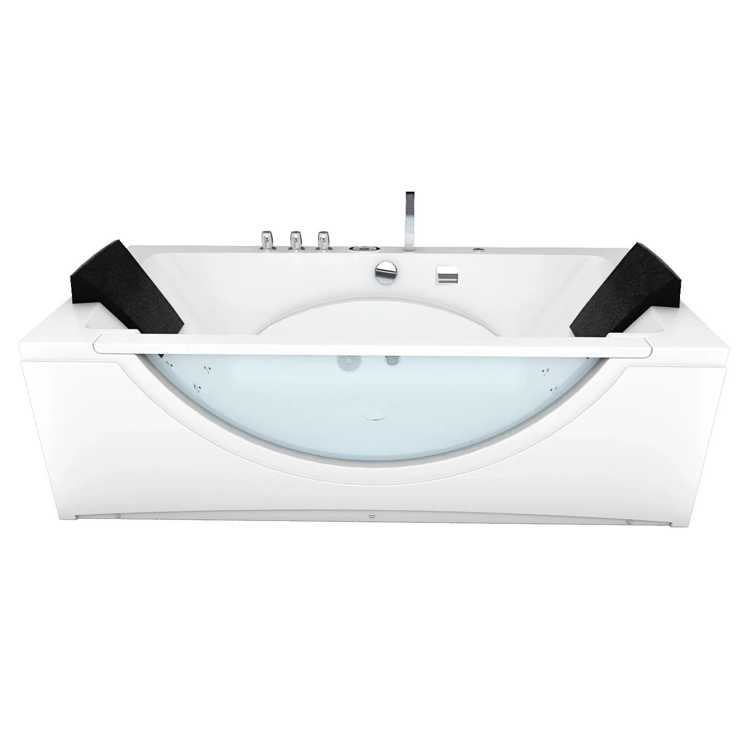 AcquaVapore Whirlpool Pool Badewanne Wanne W81R-B 180x90 mit Radio und Farblicht