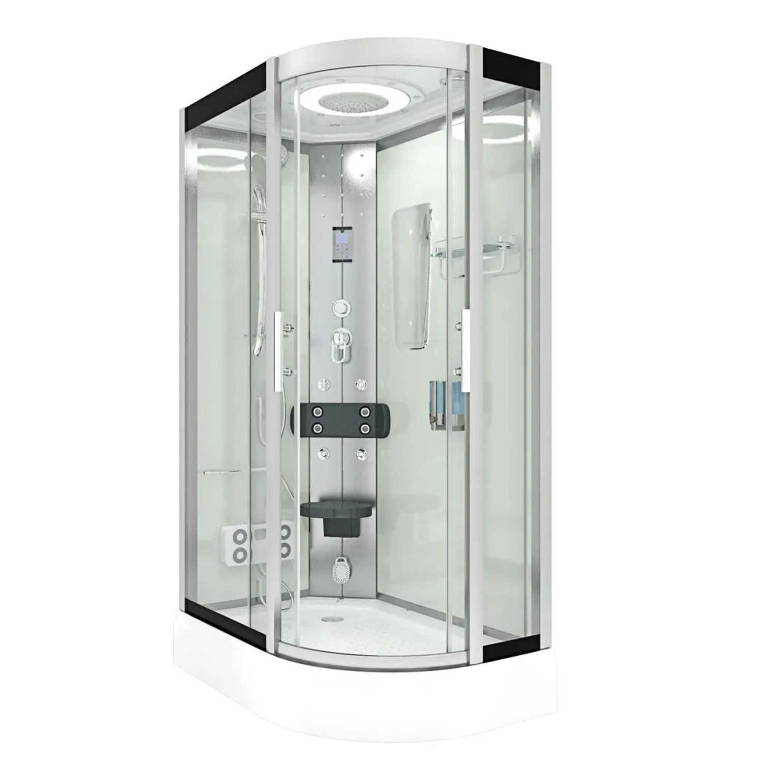 AquaVapore Dusche Duschkabine D60-70T2R Duschtempel Sauna 80x120 cm