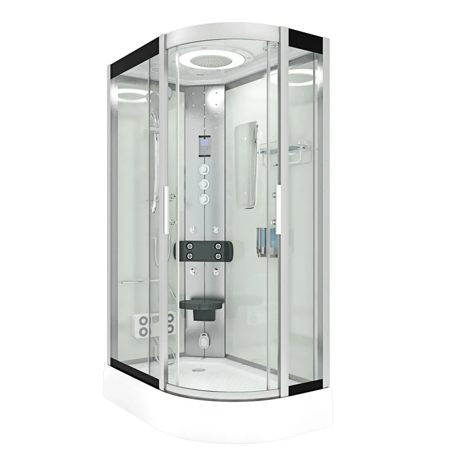 AquaVapore Dusche Duschkabine D60-70T3R Duschtempel Sauna 80x120 cm