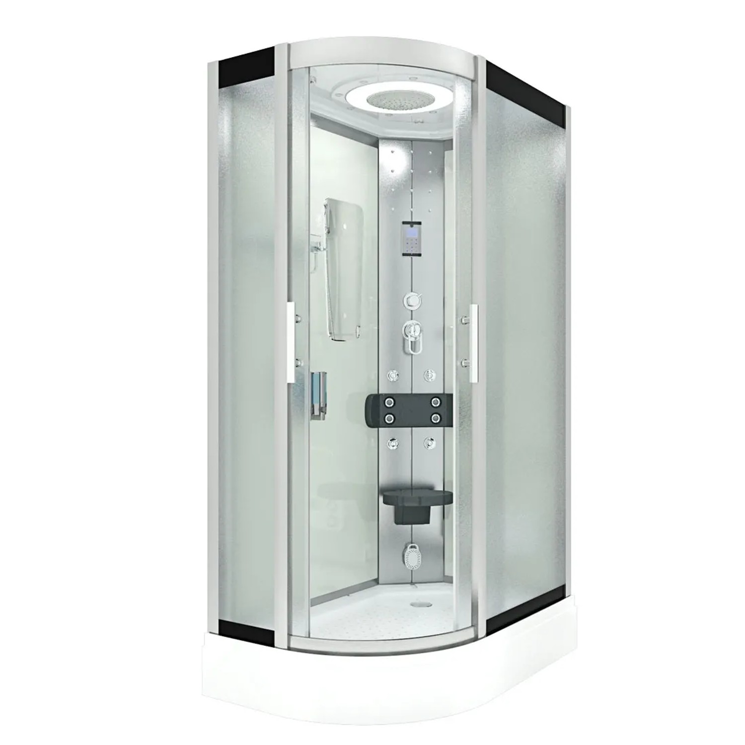 AquaVapore Dusche Duschkabine D60-70M2L Duschtempel Sauna 120x80 cm