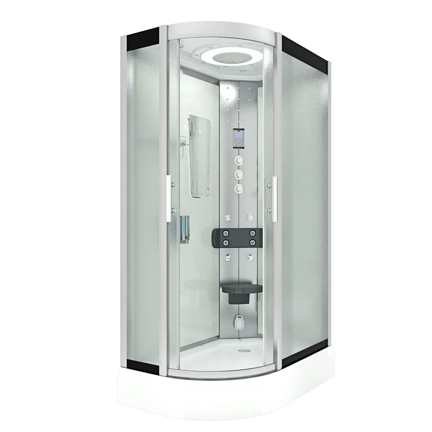 AquaVapore Dusche Duschkabine D60-70M3L-EC Duschtempel Sauna 120x80 cm