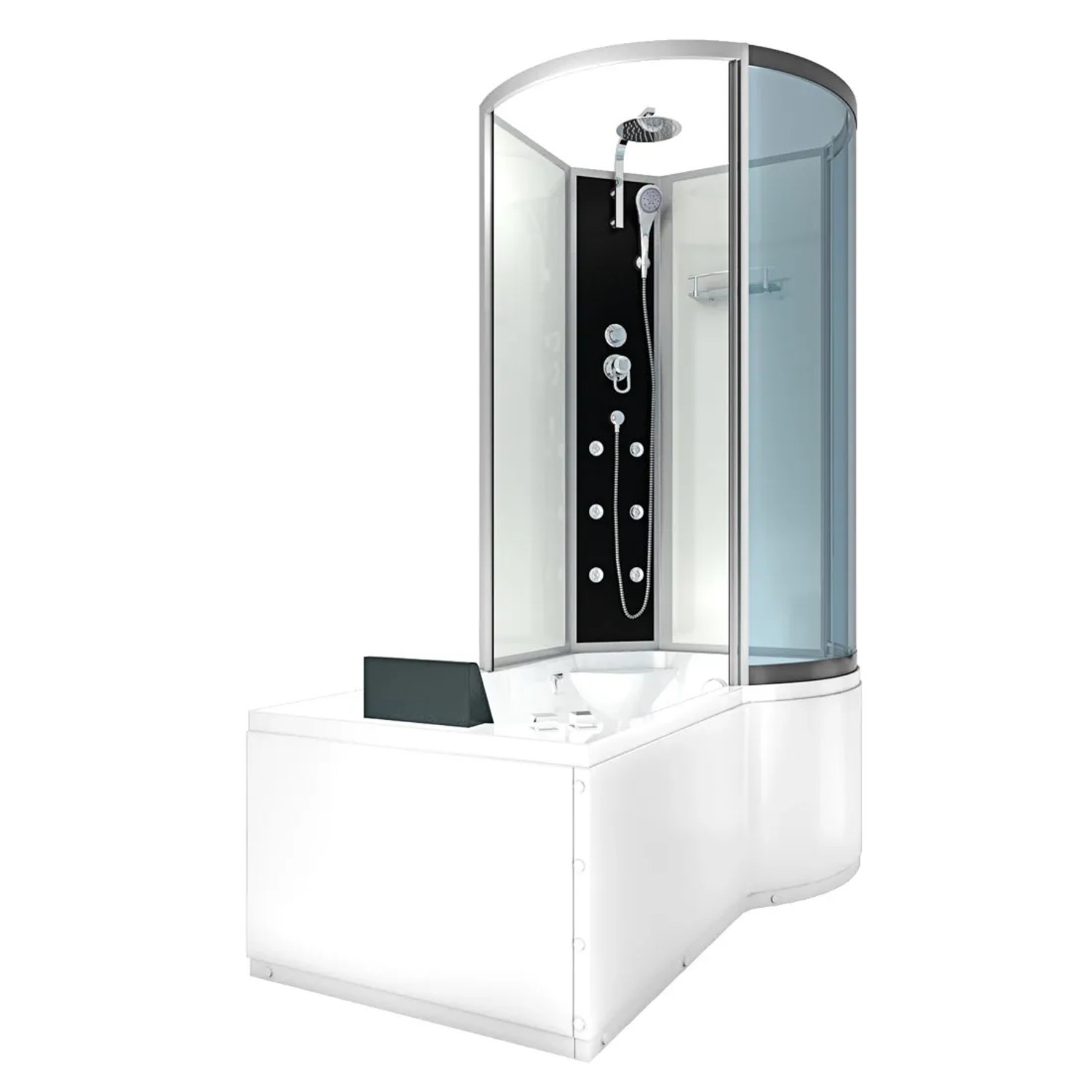 AcquaVapore Kombination Whirlpool Dusche K50-L00-WP Duschkabine Wanne 170x100