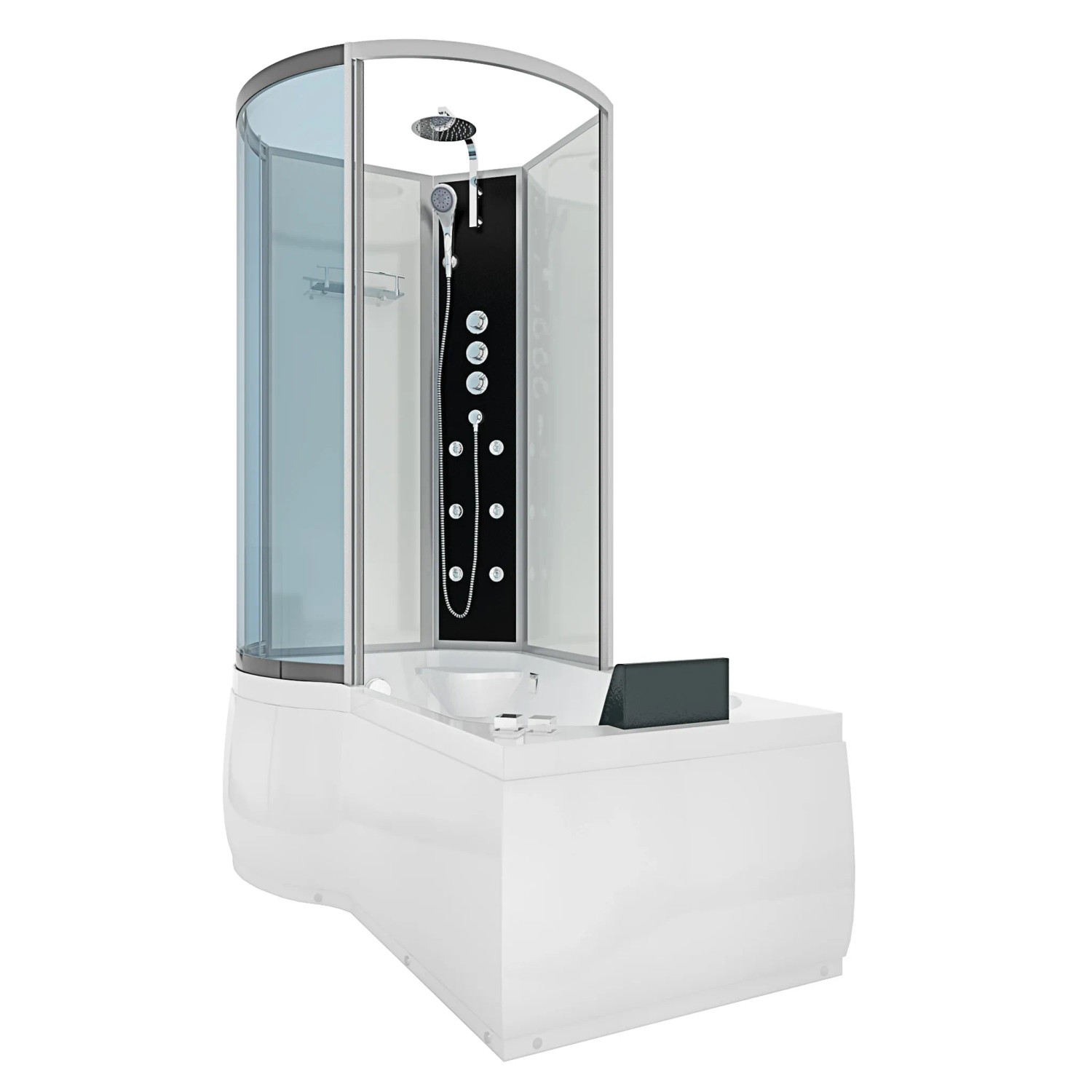 AcquaVapore Kombination Whirlpool Dusche K50-R02-WP Duschkabine Wanne 100x170