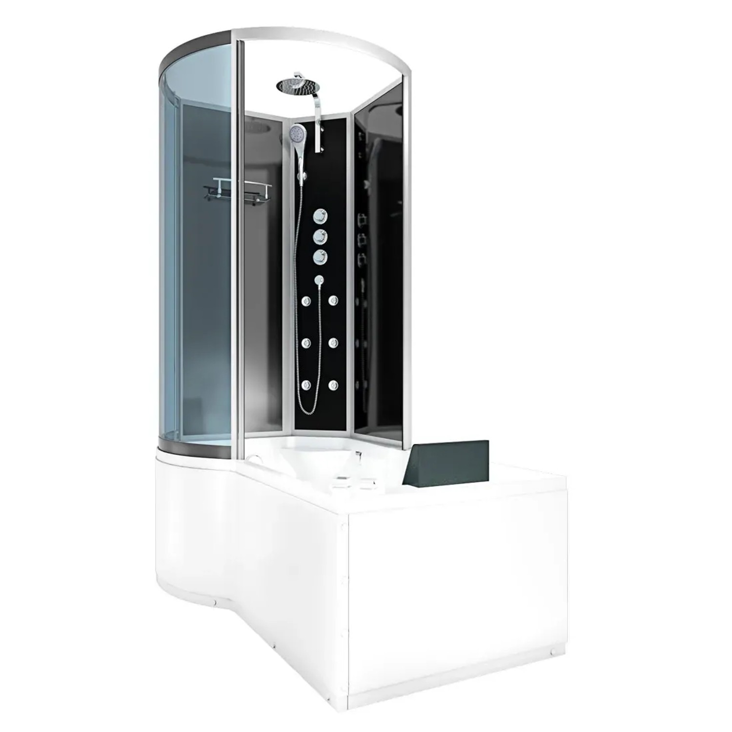 AcquaVapore Kombination Whirlpool Dusche K50-R32-WP-EC Duschkabine Wanne 100x170