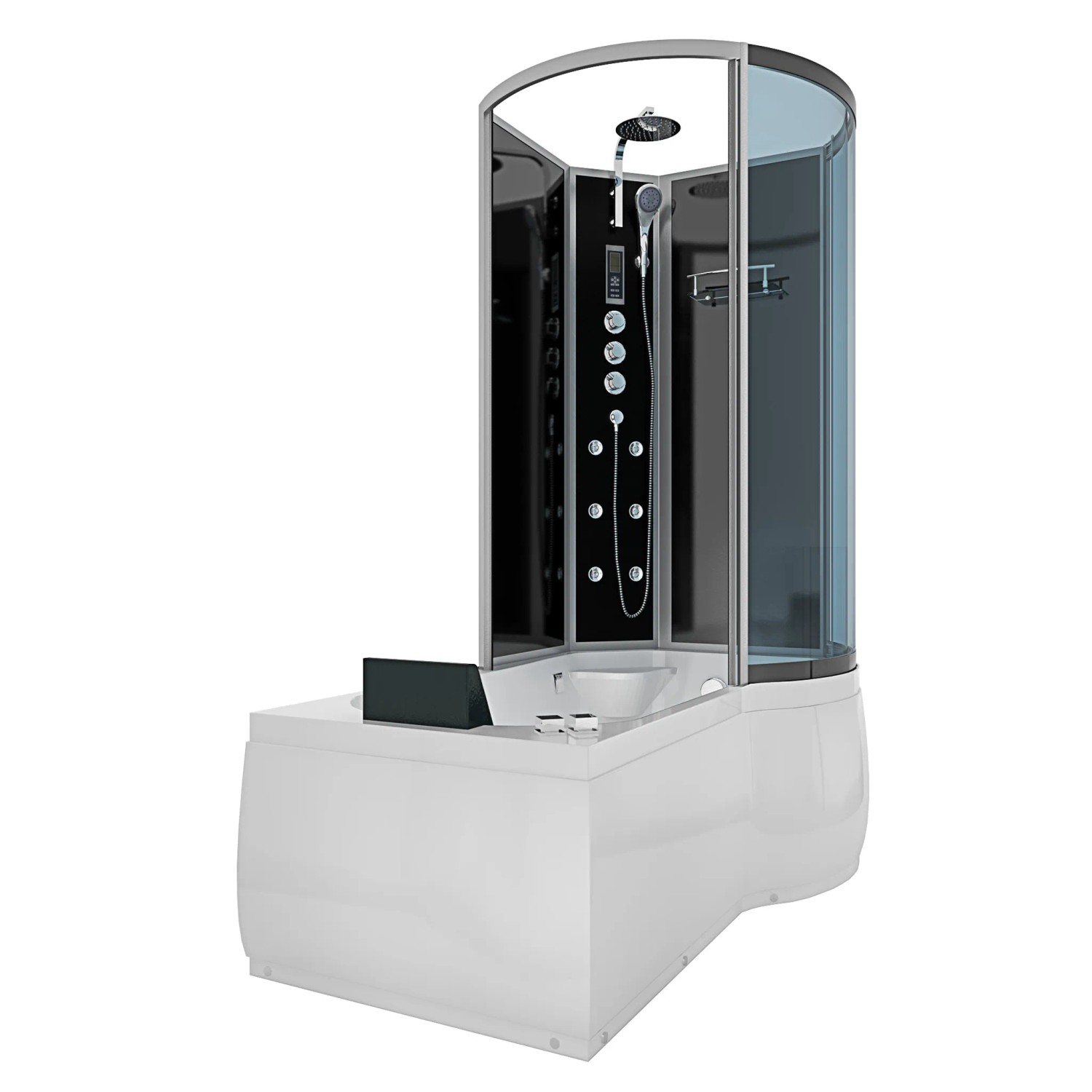 AcquaVapore Kombination Whirlpool Dusche K50-L33-WP Duschkabine Wanne 170x100