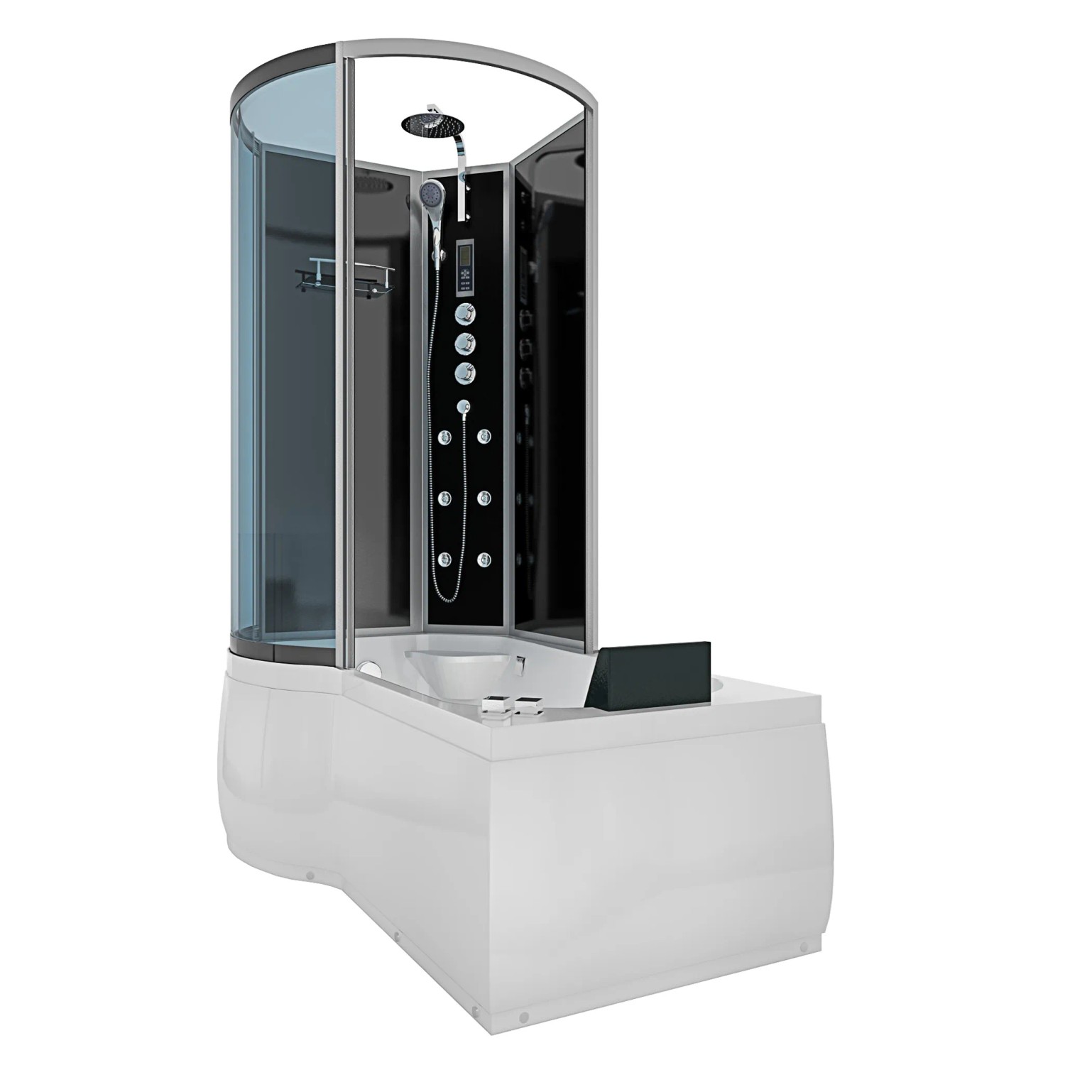 AcquaVapore Kombination Whirlpool Dusche K50-R33-WP Duschkabine Wanne 100x170