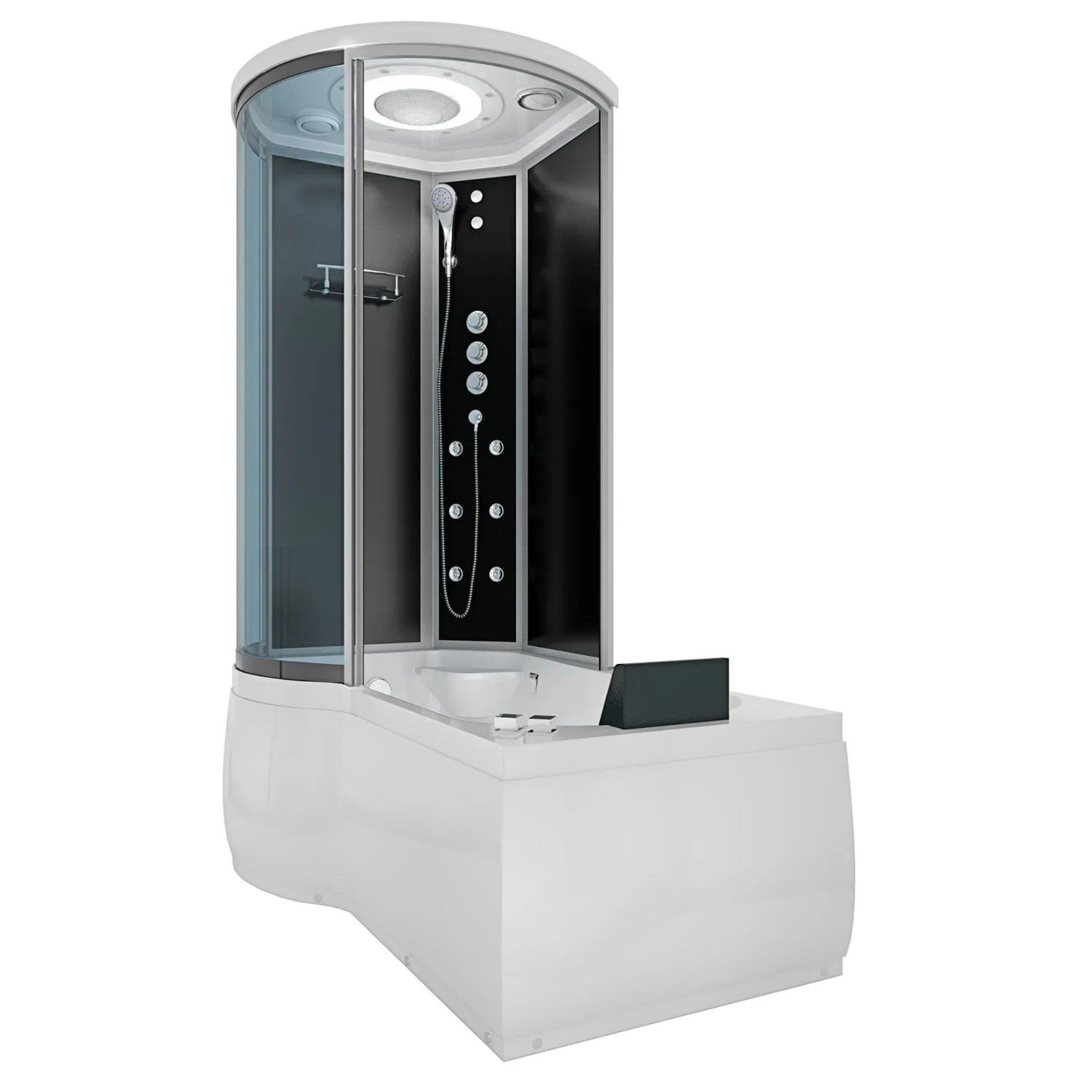 AcquaVapore Kombination Whirlpool Dusche K55-R33-WP Duschkabine Wanne 100x170