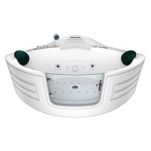 AcquaVapore Whirlpool Pool Badewanne Eckwanne Wanne W70-SC 150x150 mit Tür Walk-
